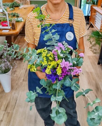 Eucalipto y Statice Tricolor