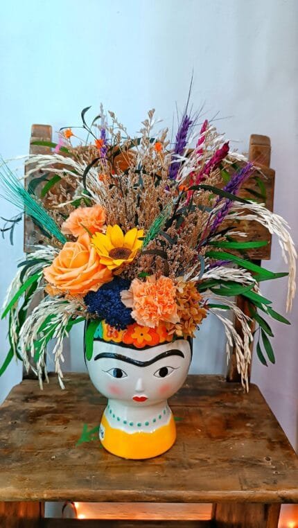 Jarrón Frida de Flores Preservadas