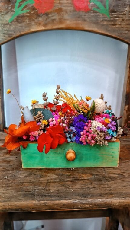 Cajón con Flores Preservadas