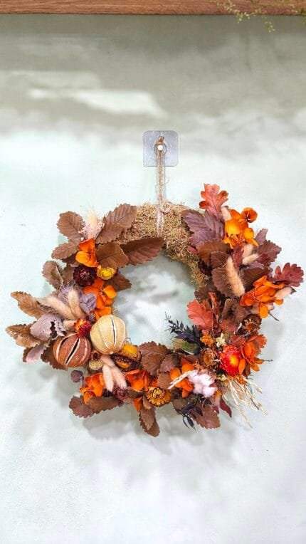 Corona Otoñal Navideña Preservada