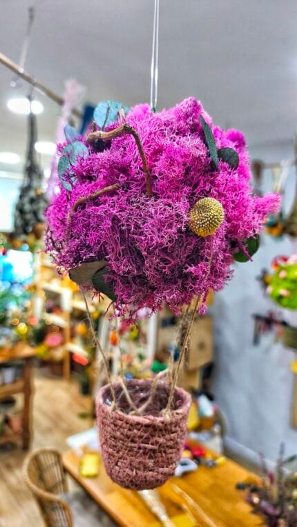Globo Flores Preservadas Morado