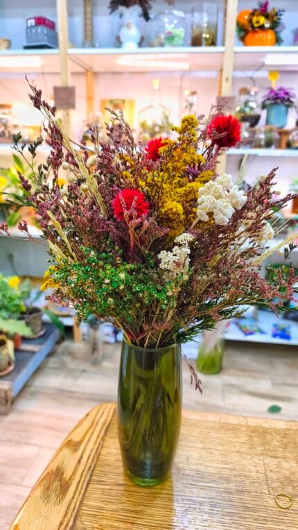 Jarrón Flores Preservadas Rústico